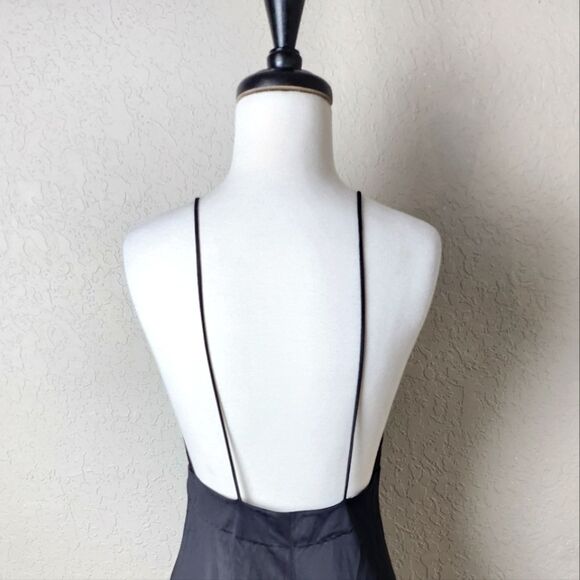 Vintage Miss Dior Plunge Neck Maxi Nightgown Black Size M New - Picture 4 of 8